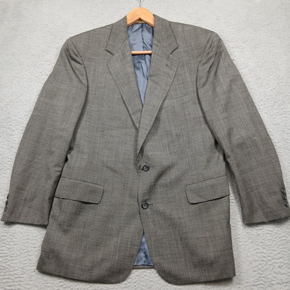 Brooks Brothers Makers Brooksease Men's Blazer Gray Micro‎ Check Wool USA Read